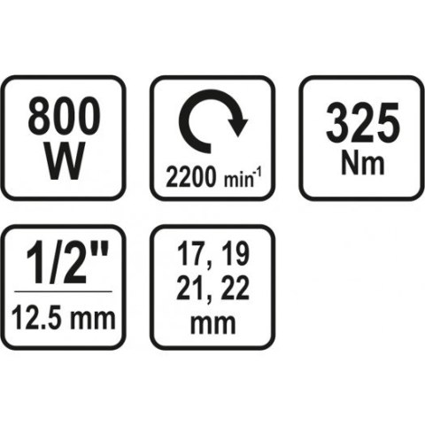 VOREL ELEKTRYCZNY KLUCZ UDAROWY 800W 325NM + NASADKI VOREL ELEKTRYCZNY KLUCZ UDAROWY 800W 325NM + NASADKI