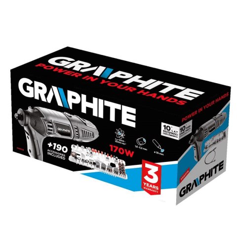 GRAPHITE MINISZLIFIERKA 170W, OBROTY 8000-35000 MIN1 GRAPHITE MINISZLIFIERKA 170W, OBROTY 8000-35000 MIN1