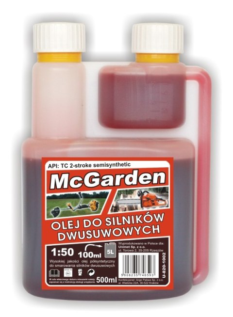 MC GARDEN OLEJ DO MIESZANKI DO SILNIKÓW 2-SUWOWYCH 500 ML Z DOZOWNIKIE MC GARDEN OLEJ DO MIESZANKI DO SILNIKÓW 2-SUWOWYCH 500 ML Z DOZOWNIKIE