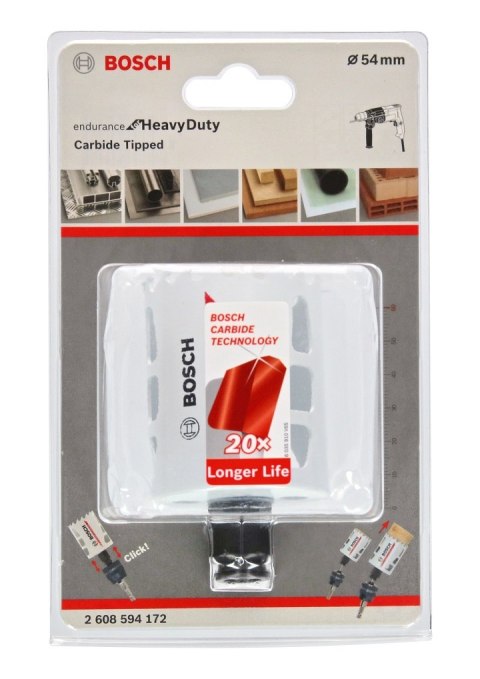 BOSCH PIŁA OTWORNICA Z WĘGLIKÓW ENDURANCE FOR HEAVY DUTY 54MM BOSCH PIŁA OTWORNICA Z WĘGLIKÓW ENDURANCE FOR HEAVY DUTY 54MM