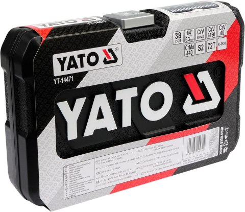 YATO ZESTAW NARZĘDZIOWY 38CZ.1/4 YATO ZESTAW NARZĘDZIOWY 38CZ.1/4