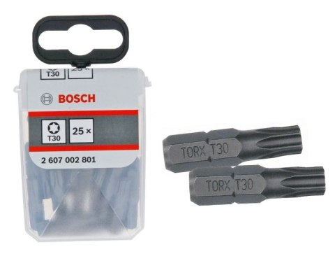 BOSCH BIT, GROT, KOŃCÓWKA T30 25MM EXH 25PCS BOSCH BIT, GROT, KOŃCÓWKA T30 25MM EXH 25PCS
