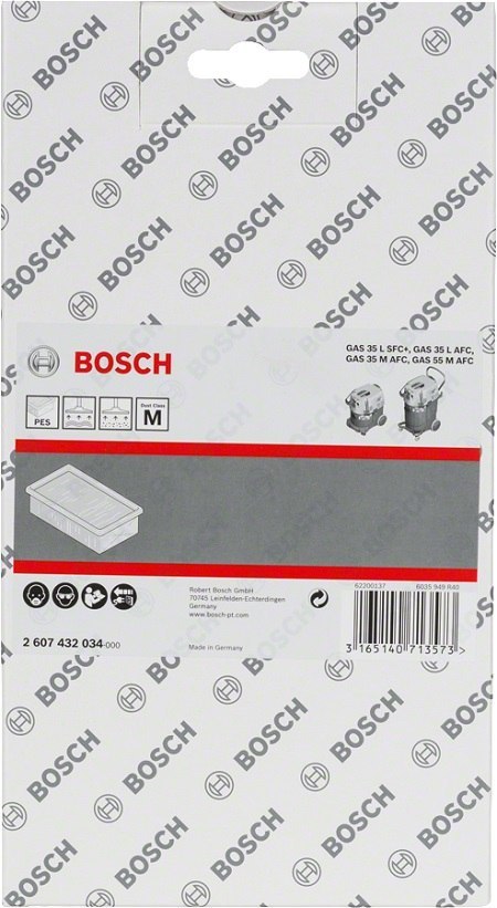 BOSCH FILTR FAŁDOWANY NANOMEMBRANA GAS 35, 55 BOSCH FILTR FAŁDOWANY NANOMEMBRANA GAS 35, 55