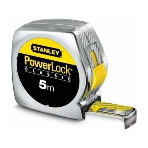 STANLEY MIARA POWERLOCK, CHROMOWANA OBUDOWA PLASTIKOWA 5M/19MM [K]