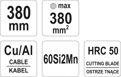 YATO NOŻYCE ZAPADKOWE DO KABLI 380MM L-330 YATO NOŻYCE ZAPADKOWE DO KABLI 380MM L-330