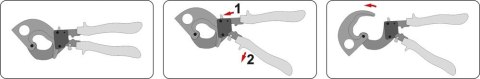 YATO NOŻYCE ZAPADKOWE DO KABLI 380MM L-330 YATO NOŻYCE ZAPADKOWE DO KABLI 380MM L-330