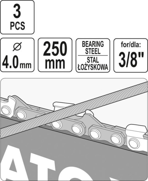 YATO PILNIK OKRĄGŁY DO ŁAŃCUCHÓW 4.0MM 3 SZT. YATO PILNIK OKRĄGŁY DO ŁAŃCUCHÓW 4.0MM 3 SZT.