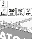 YATO PILNIK OKRĄGŁY DO ŁAŃCUCHÓW 4.5MM 3 SZT.