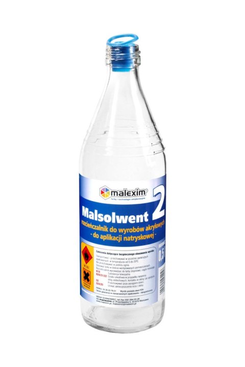 MALEXIM ROZPUSZCZALNIK MALSOLWENT 2 DO AKRYLOWYCH 0.5L MALEXIM ROZPUSZCZALNIK MALSOLWENT 2 DO AKRYLOWYCH 0.5L