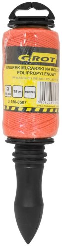 GROT SZNUREK MURARSKI POLIPROPYLENOWY ROLKA 1.6MM 75M