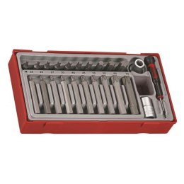 TENG TOOLS ZESTAW NASADEK I GROTÓW WKRĘTAKOWYCH 1/2'' TTTHEX 23EL.
