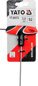YATO KLUCZ TRZPIENIOWY HEX Z RĘKOJEŚCIĄ 3MM