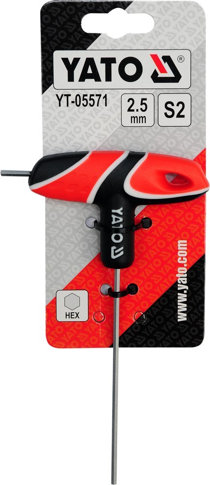 YATO KLUCZ TRZPIENIOWY HEX Z RĘKOJEŚCIĄ 4MM YATO KLUCZ TRZPIENIOWY HEX Z RĘKOJEŚCIĄ 4MM