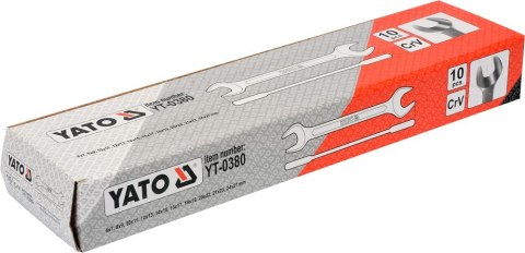 YATO KLUCZE PŁASKIE Z POLEROWANĄ GŁÓWKĄ 10-CZĘŚCI 6-27MM YATO KLUCZE PŁASKIE Z POLEROWANĄ GŁÓWKĄ 10-CZĘŚCI 6-27MM
