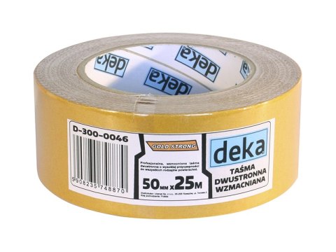 DEKA TAŚMA DWUSTRONNA WZMACNIANA GOLD STRONG 50*25 DEKA TAŚMA DWUSTRONNA WZMACNIANA GOLD STRONG 50*25