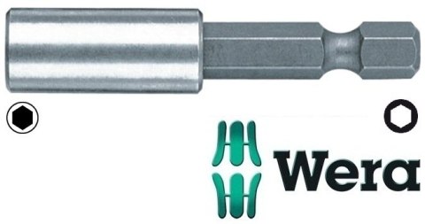 WERA UCHWYT MAGNETYCZNY ZE STALI NIERDZEWNEJ DO BITÓW 1/4'' 50MM WERA UCHWYT MAGNETYCZNY ZE STALI NIERDZEWNEJ DO BITÓW 1/4'' 50MM