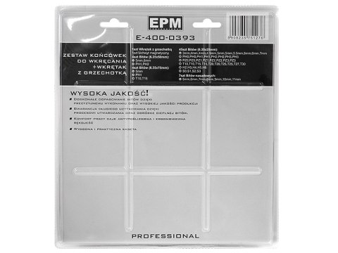 EPM ZESTAW BITÓW Z GRZECHOTKĄ 62 SZTUK EPM ZESTAW BITÓW Z GRZECHOTKĄ 62 SZTUK