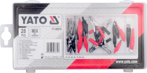 YATO ZESTAW KROKODYLKÓW ELEKTRYCZNYCH 28SZT YATO ZESTAW KROKODYLKÓW ELEKTRYCZNYCH 28SZT