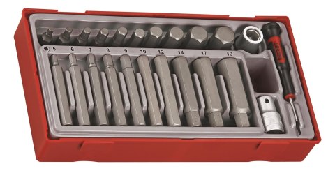 TENG TOOLS ZESTAW NASADEK I GROTÓW 6-KĄTNYCH 1/2'' TTHEX 23EL. TENG TOOLS ZESTAW NASADEK I GROTÓW 6-KĄTNYCH 1/2'' TTHEX 23EL.