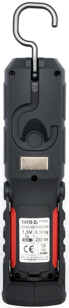 YATO LATARKA WARSZTATOWA 2W1 LED MAGNET 3XAA YATO LATARKA WARSZTATOWA 2W1 LED MAGNET 3XAA