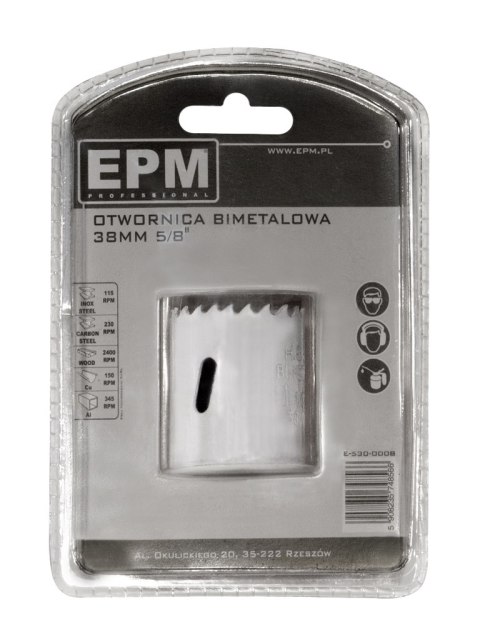 EPM OTWORNICA BI-METALOWA 38MM UCHWYT 5/8'' EPM OTWORNICA BI-METALOWA 38MM UCHWYT 5/8''