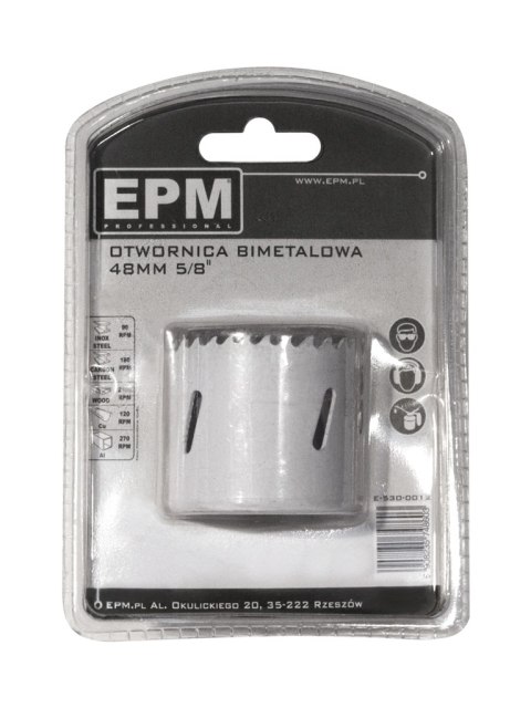 EPM OTWORNICA BI-METALOWA 48MM UCHWYT 5/8'' EPM OTWORNICA BI-METALOWA 48MM UCHWYT 5/8''