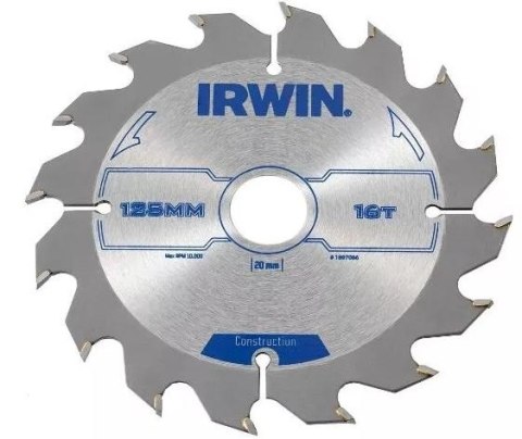 IRWIN PIŁA SPIEKOWA DO DREWNA 125*20MM/16T IRWIN PIŁA SPIEKOWA DO DREWNA 125*20MM/16T