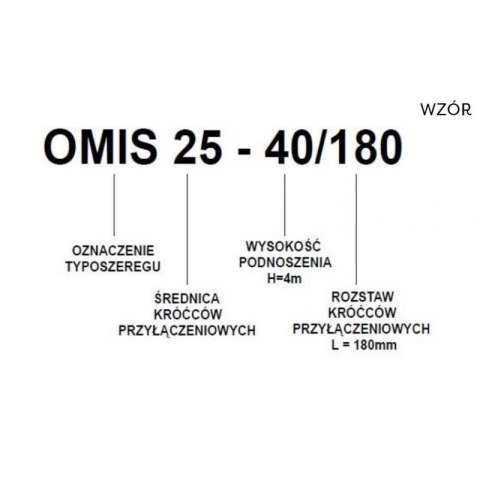 OMNIGENA POMPA OBIEGOWA C.O. OMIS 25-60/180 OMNIGENA POMPA OBIEGOWA C.O. OMIS 25-60/180