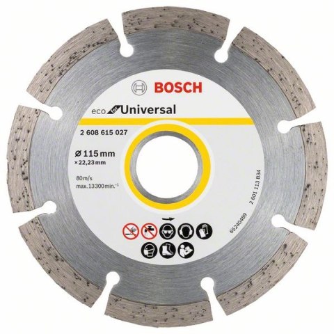 BOSCH TARCZA DIAMENTOWA BUDOWLANA ECO SEGMENTOWA 115MM BOSCH TARCZA DIAMENTOWA BUDOWLANA ECO SEGMENTOWA 115MM