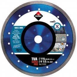 RUBI TARCZA DIAMENTOWA DO MAT. TWARDYCH, TURBO VIPER (TVA) 115MM