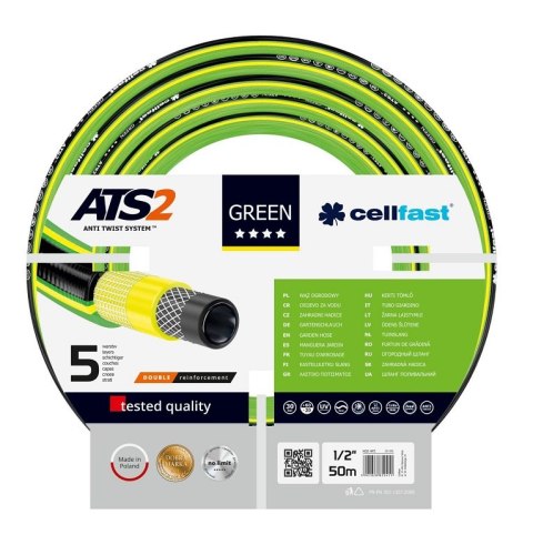 CELL-FAST WĄŻ OGRODOWY GREEN ATS 1/2 50MB CELL-FAST WĄŻ OGRODOWY GREEN ATS 1/2 50MB