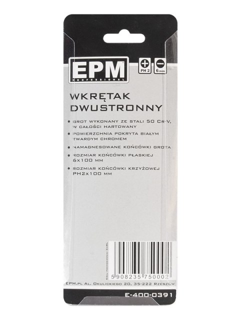 EPM WKRĘTAK ODWRACALNY 220MM Z BITEM PH2*6.0MM EPM WKRĘTAK ODWRACALNY 220MM Z BITEM PH2*6.0MM