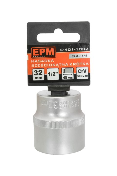 EPM NASADKA KRÓTKA 1/2'' 6-KĄTNA SATIN 14MM EPM NASADKA KRÓTKA 1/2'' 6-KĄTNA SATIN 14MM