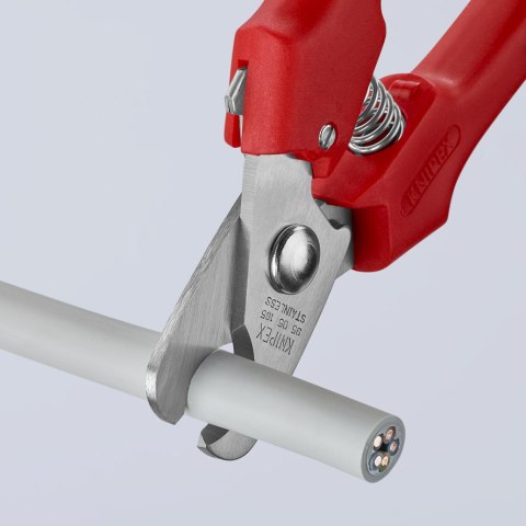 KNIPEX NOŻYCE DO KABLI 165MM, RĘKOJEŚĆ Z TWORZYWA KNIPEX NOŻYCE DO KABLI 165MM, RĘKOJEŚĆ Z TWORZYWA