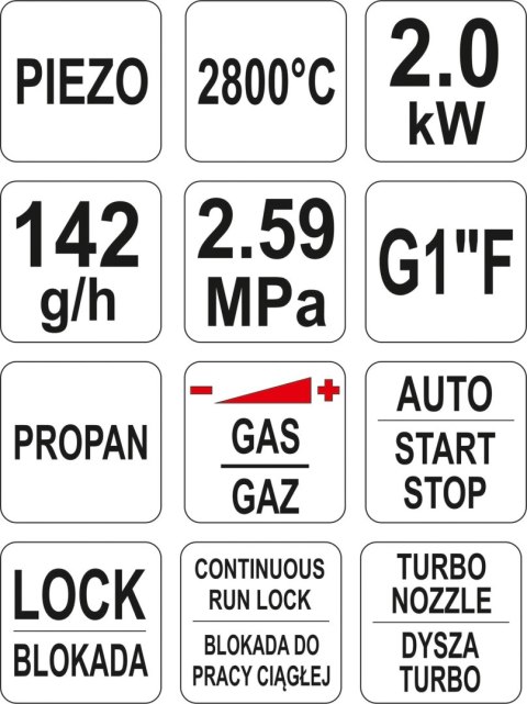 YATO PALNIK GAZOWY TURBO YATO PALNIK GAZOWY TURBO