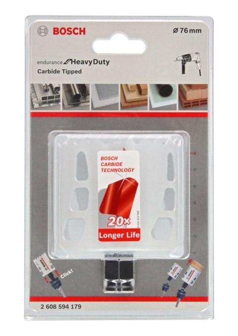 BOSCH PIŁA OTWORNICA Z WĘGLIKÓW ENDURANCE FOR HEAVY DUTY 76MM BOSCH PIŁA OTWORNICA Z WĘGLIKÓW ENDURANCE FOR HEAVY DUTY 76MM