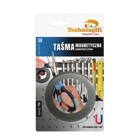 TECHNICQLL TAŚMA MAGNETYCZNA SAMOPRZYLEPNA 1MX20MMX1,5MM TECHNICQLL TAŚMA MAGNETYCZNA SAMOPRZYLEPNA 1MX20MMX1,5MM