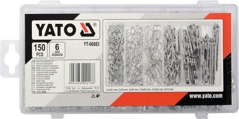 YATO ZESTAW ZAWLECZEK SPRĘŻYSTCH MIX 150SZT YATO ZESTAW ZAWLECZEK SPRĘŻYSTCH MIX 150SZT