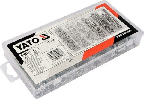YATO ZESTAW ZAWLECZEK SPRĘŻYSTCH MIX 150SZT YATO ZESTAW ZAWLECZEK SPRĘŻYSTCH MIX 150SZT