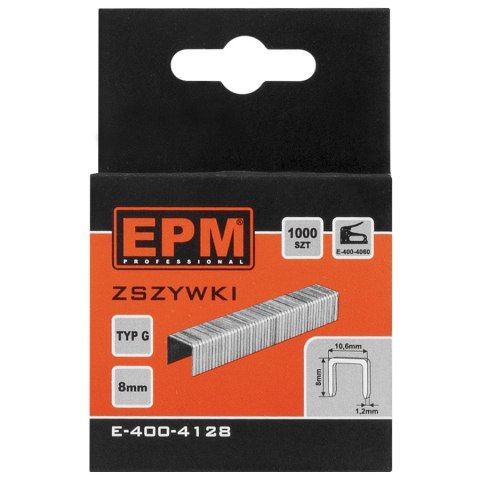 EPM ZSZYWKI TYP G 1000SZT 10.6MM*1.2MM 12MM EPM ZSZYWKI TYP G 1000SZT 10.6MM*1.2MM 12MM