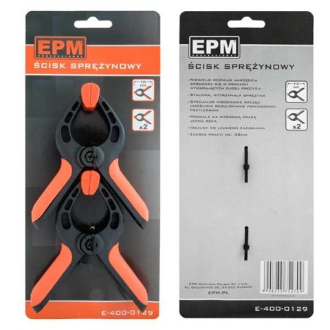 EPM KOMPLET ŚCISKÓW SPRĘŻYNOWYCH 2 SZTUKI 110MM EPM KOMPLET ŚCISKÓW SPRĘŻYNOWYCH 2 SZTUKI 110MM