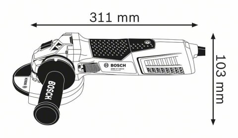 BOSCH SZLIFIERKA KĄTOWA 125MM GWS 19-125 CIE 1900W BOSCH SZLIFIERKA KĄTOWA 125MM GWS 19-125 CIE 1900W