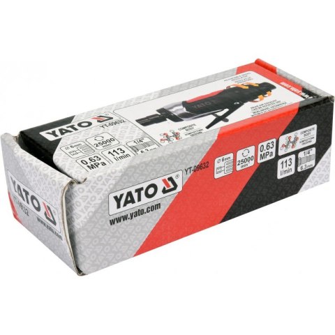 YATO SZLIFIERKA PNEUMATYCZNA PROSTA 6MM YATO SZLIFIERKA PNEUMATYCZNA PROSTA 6MM