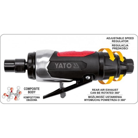YATO SZLIFIERKA PNEUMATYCZNA PROSTA 6MM YATO SZLIFIERKA PNEUMATYCZNA PROSTA 6MM