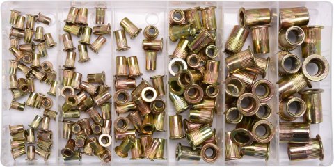 YATO ZESTAW NITONAKRĘTEK STALOWYCH M3- M10, 150SZT YATO ZESTAW NITONAKRĘTEK STALOWYCH M3- M10, 150SZT