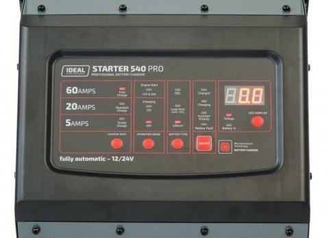 IDEAL PROSTOWNIK Z ROZRUCHEM I-STARTER 540 PRO STD/GEL/AGM 12/24V IDEAL PROSTOWNIK Z ROZRUCHEM I-STARTER 540 PRO STD/GEL/AGM 12/24V