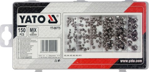 YATO 150 SZT NAKRĘTEK ZAMKNIĘTYCH METRYCZNYCH YATO 150 SZT NAKRĘTEK ZAMKNIĘTYCH METRYCZNYCH