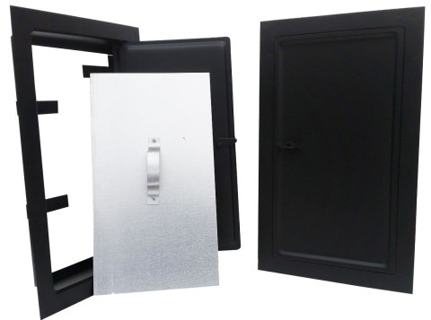 UN DRZWICZKI KOMINOWE CZARNY MAT 155*290MM DUŻE UN DRZWICZKI KOMINOWE CZARNY MAT 155*290MM DUŻE