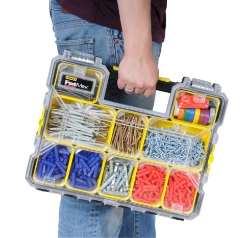 STANLEY FATMAX PRO ORGANIZER NISKI WODODOPORNY - ZATRZASKI Z METALU STANLEY FATMAX PRO ORGANIZER NISKI WODODOPORNY - ZATRZASKI Z METALU