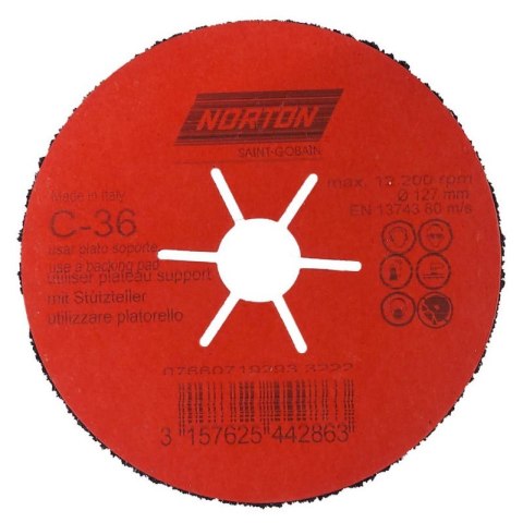 NORTON KRĄŻEK PÓŁELASTYCZNY NORTON CP FLEX 127MM P.36 NORTON KRĄŻEK PÓŁELASTYCZNY NORTON CP FLEX 127MM P.36